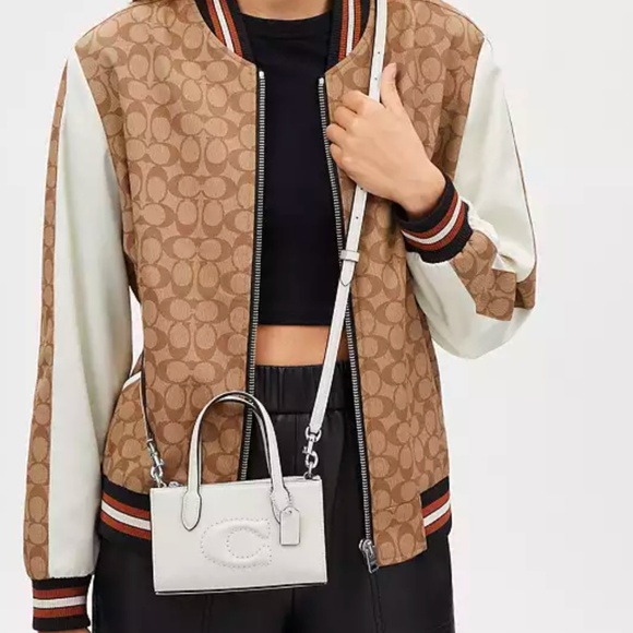 New🤍Coach Nina Mini Tote White Bag